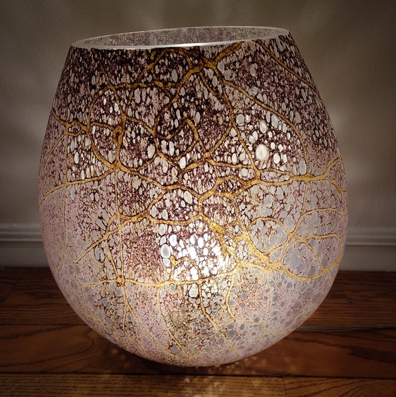 Decorative glass lamp with dimmer - Picture 5 of 10